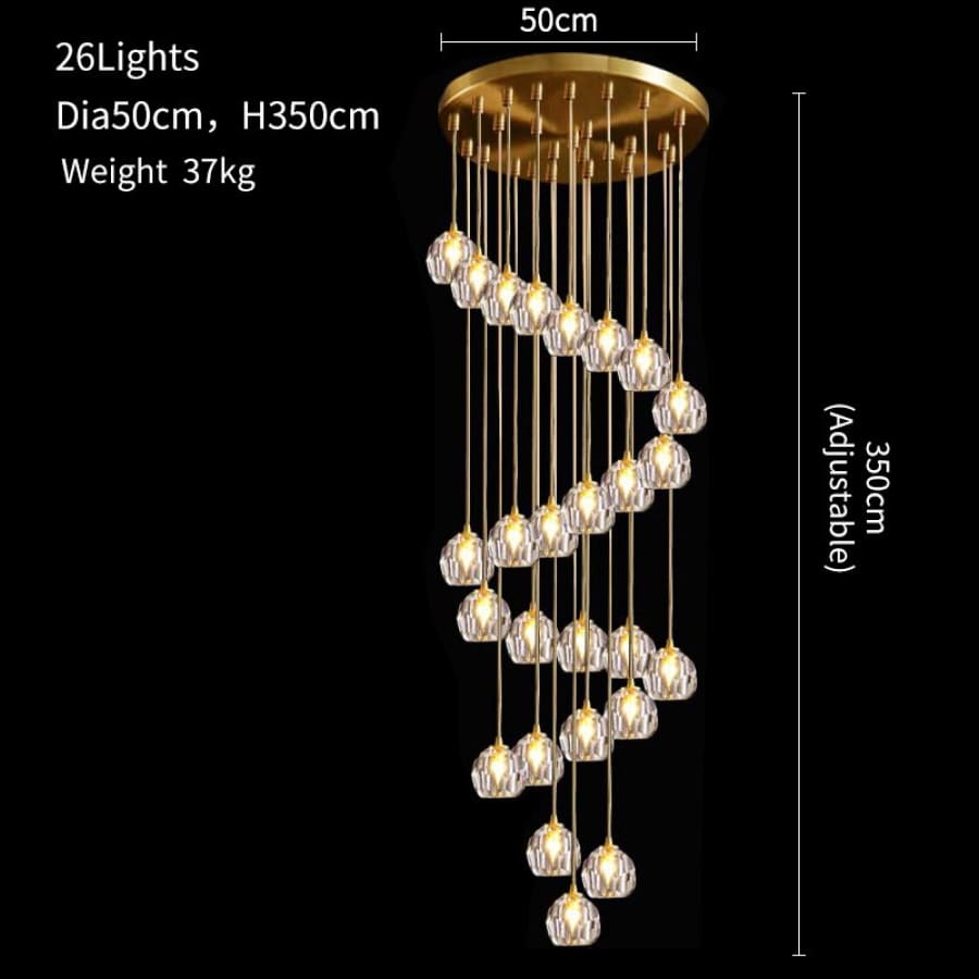 Modern Simple Led Stair Chandelier Home Decoration Duplex