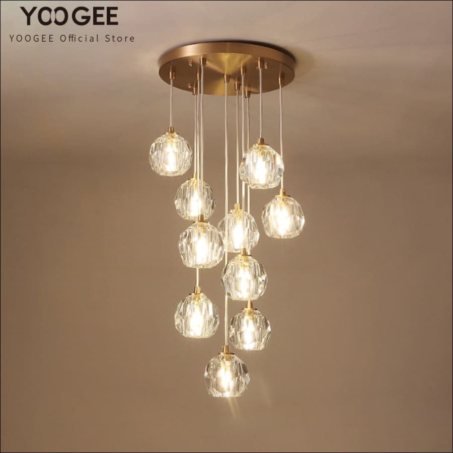 Modern Simple Led Stair Chandelier Home Decoration Duplex