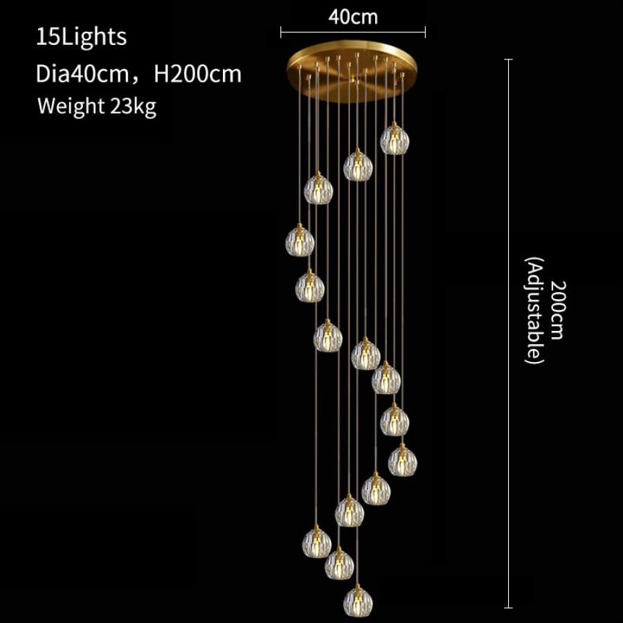 Modern Simple Led Stair Chandelier Home Decoration Duplex