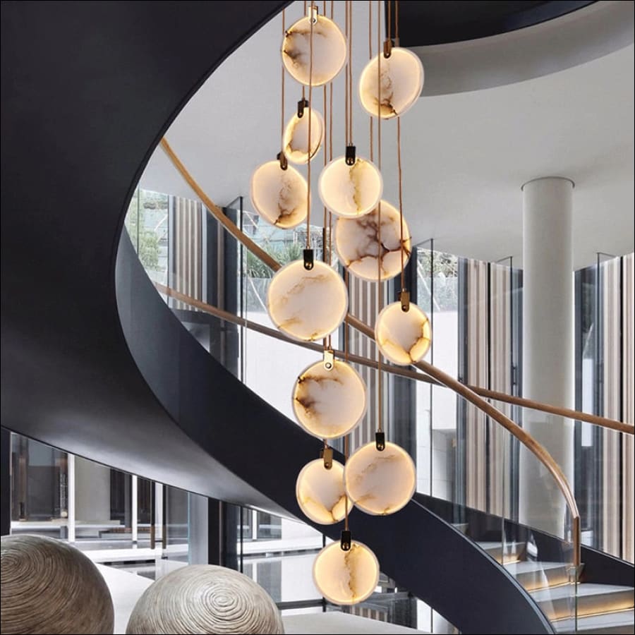 Modern Spiral Chandelier Creative Design Marble Lamp for