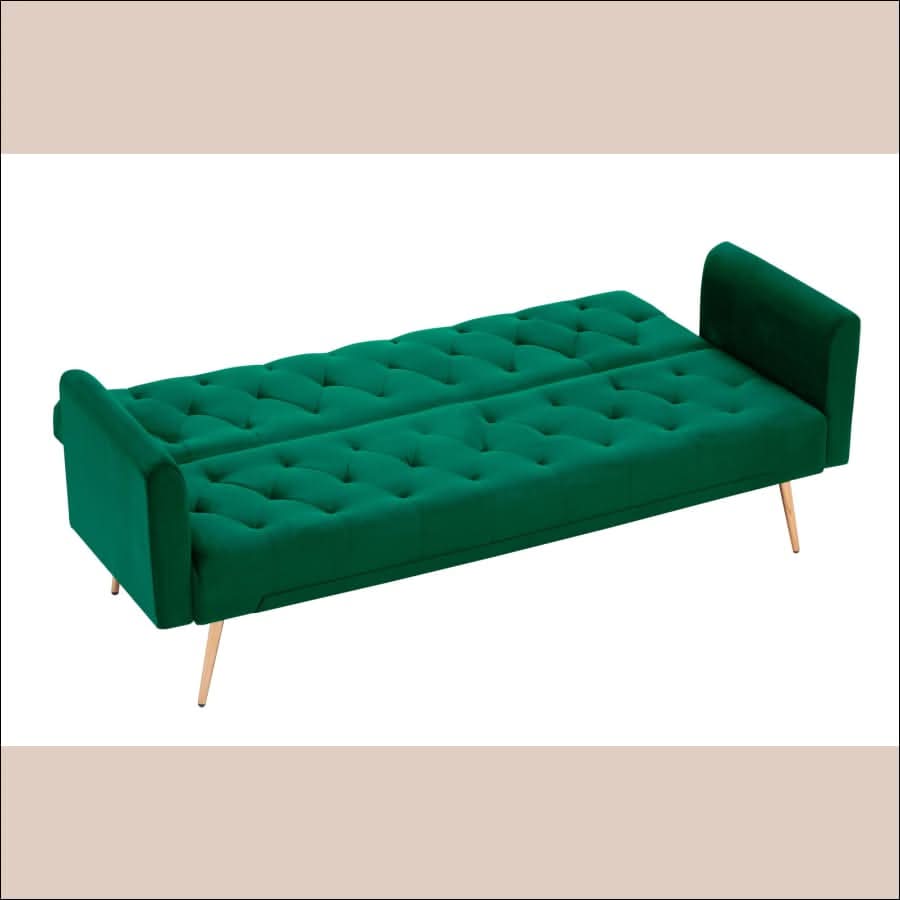 sofa - Multifunctional Soft Velvet Futon Couch/ Sofa Bed - hausgem