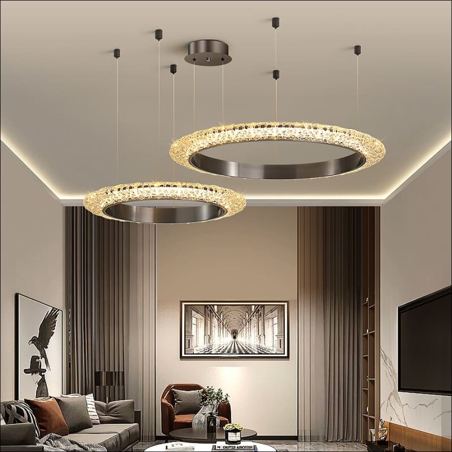 New Modern Led Chandelier Light for Living Room Ring Deign