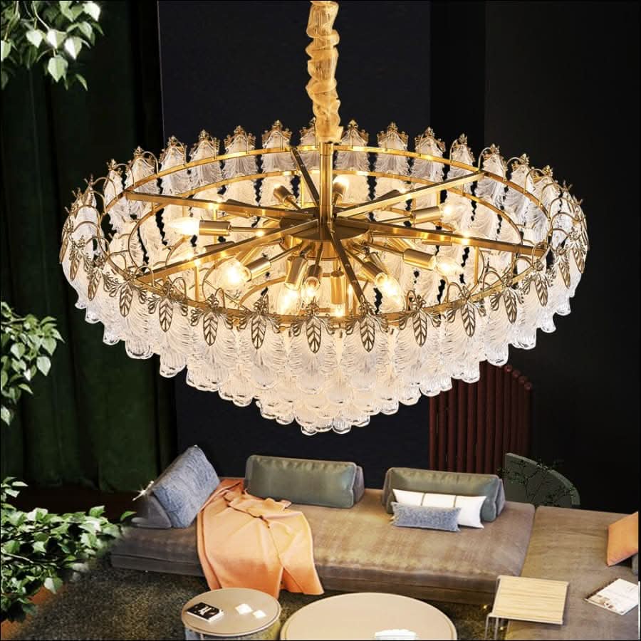Chandelier - Peacock's Entendre Chandelier - hausgem
