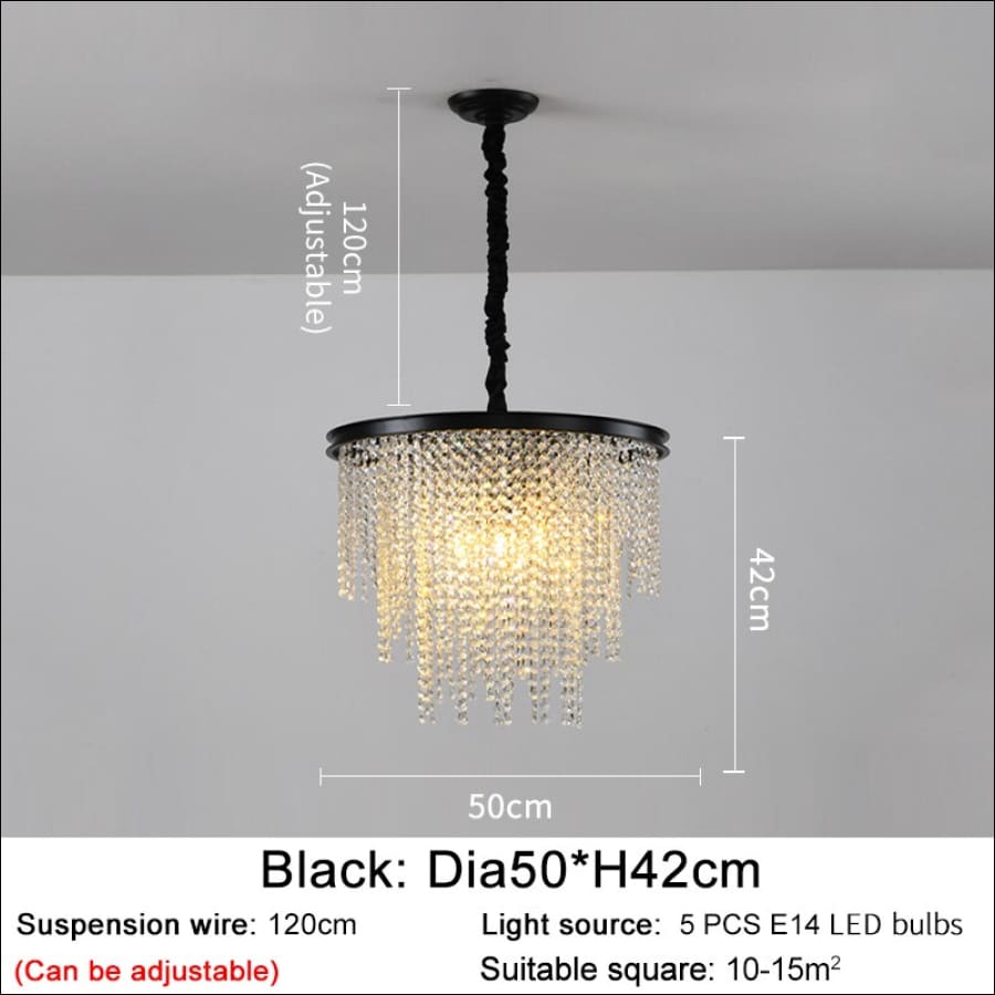 Princess’s Crystal Dress Chandelier - Dia50 H42 / Dimmable