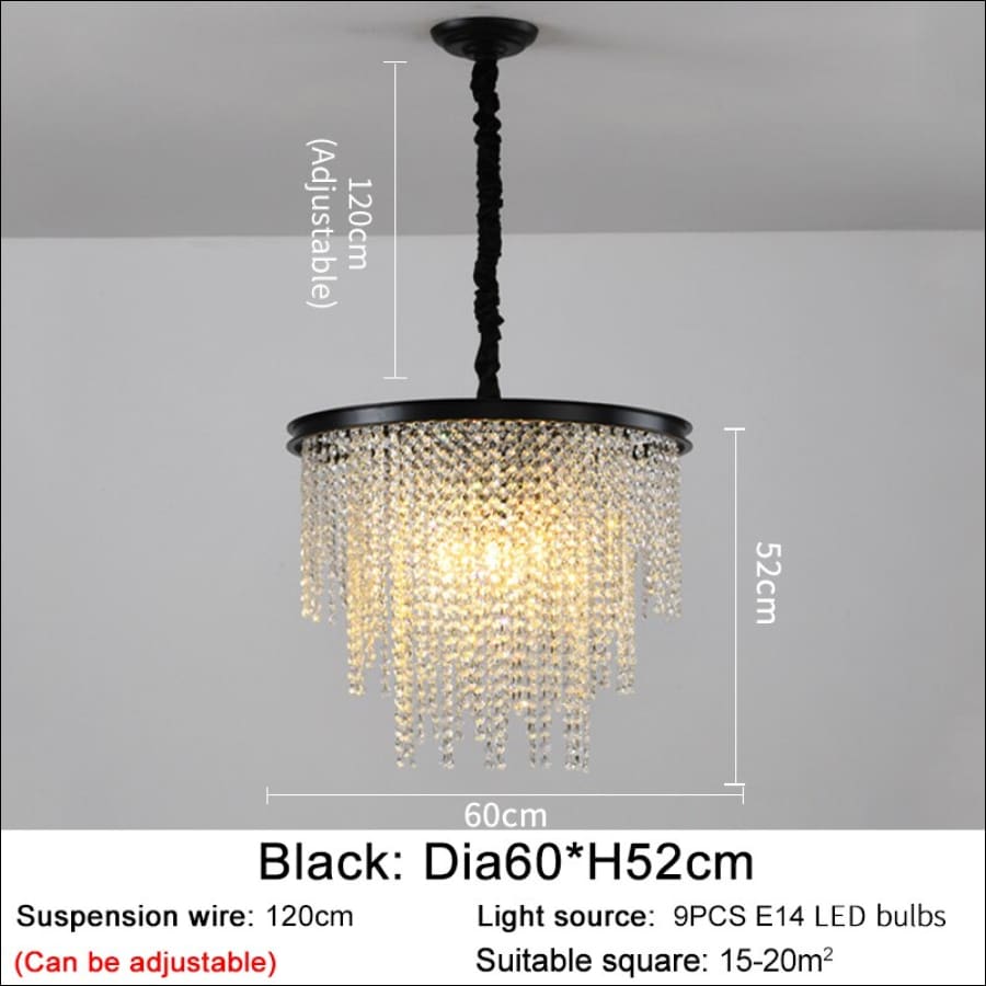 Princess’s Crystal Dress Chandelier - Dia60 H52 / Dimmable