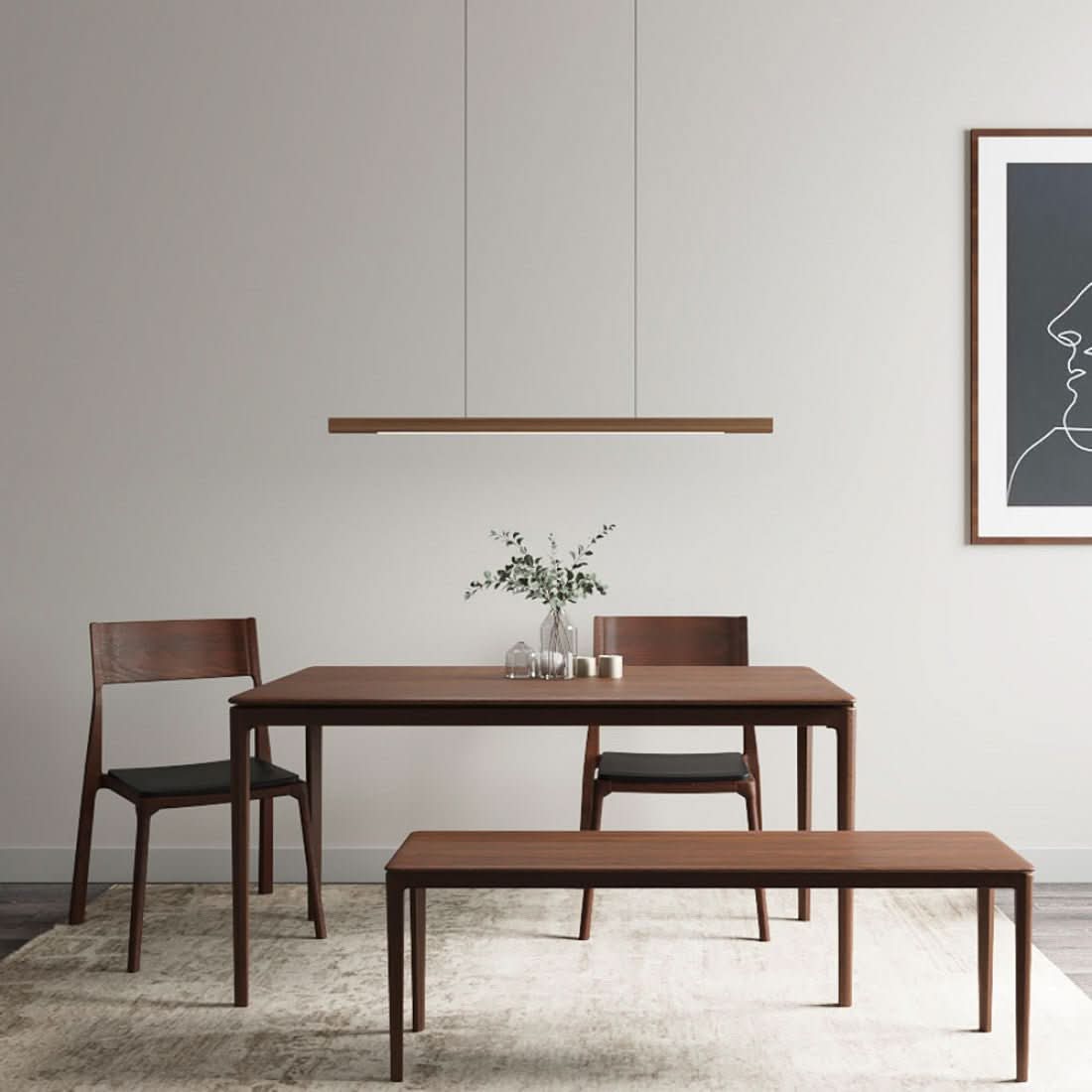 Chandelier - River - Single Bar Chandelier - hausgem