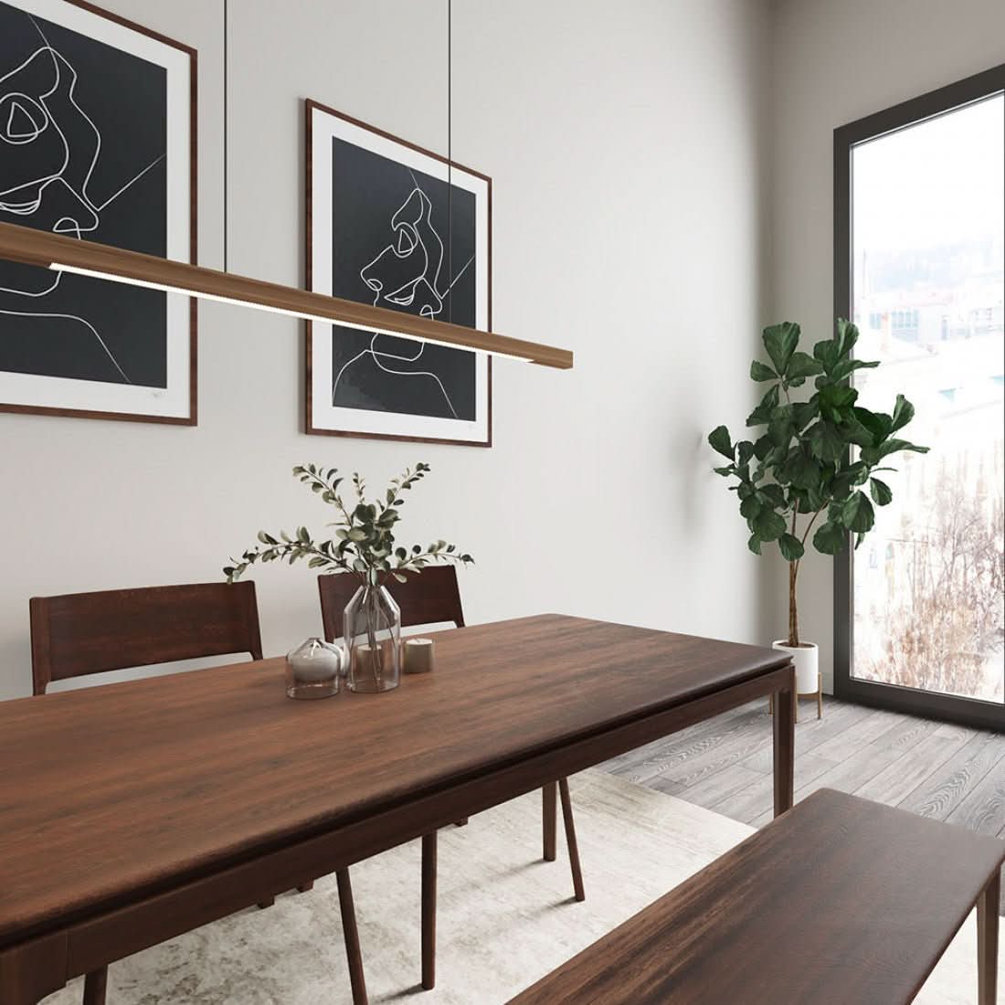 Chandelier - River - Single Bar Chandelier - hausgem