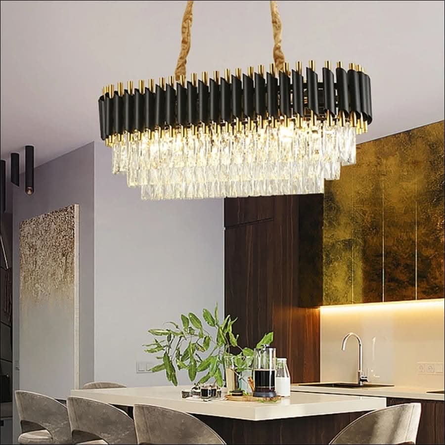 Chandelier - Roaring 20's Oval Crystal Chandelier - hausgem