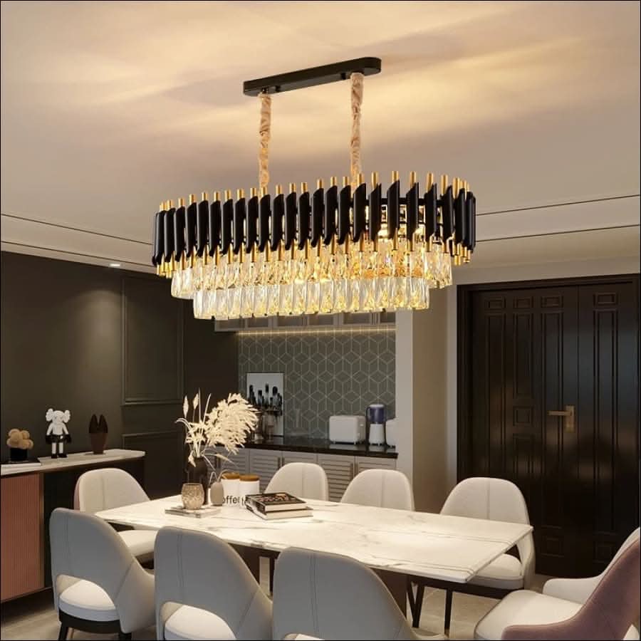 Chandelier - Roaring 20's Oval Crystal Chandelier - hausgem