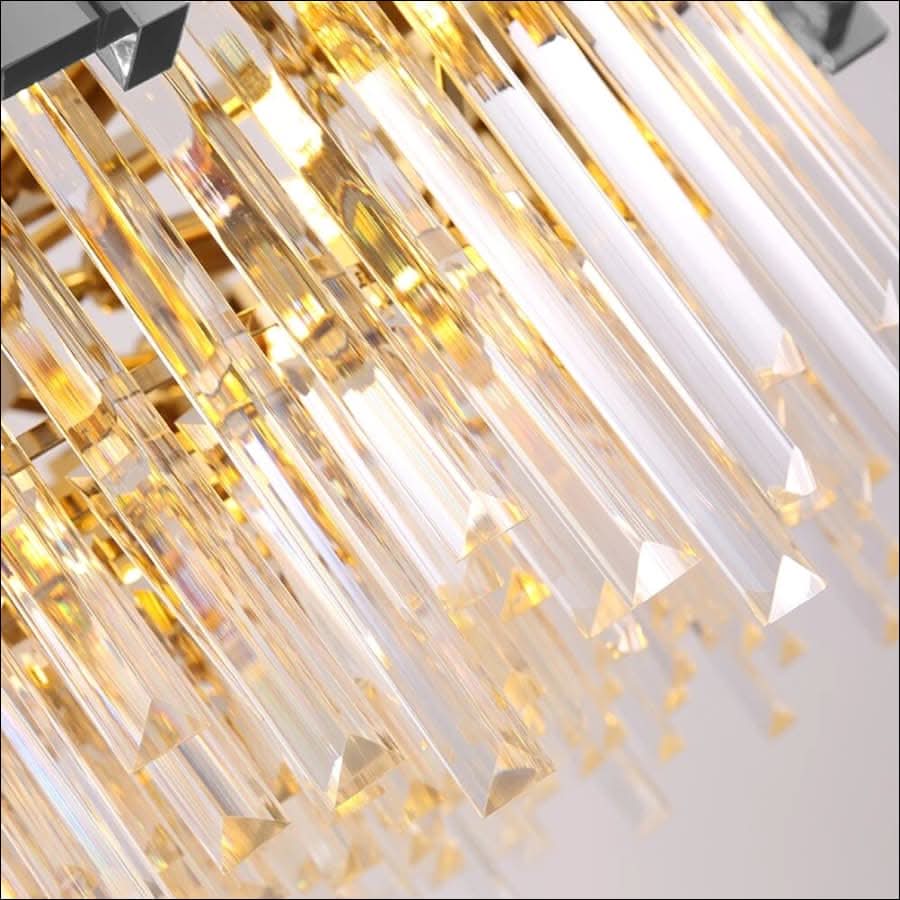 Chandelier - Round Silver Led Crystal Chandelier - hausgem
