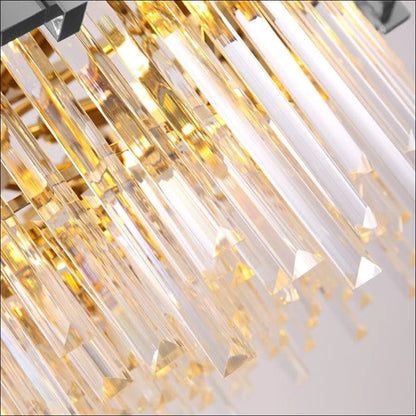 Chandelier - Round Silver Led Crystal Chandelier - hausgem