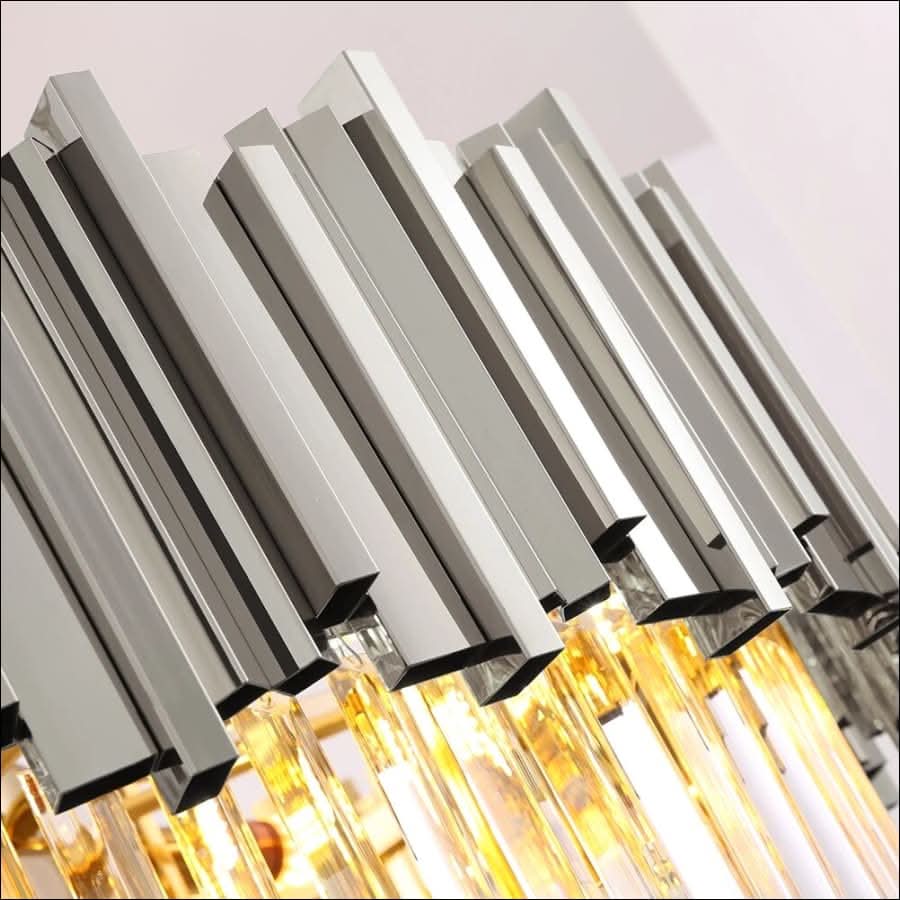 Chandelier - Round Silver Led Crystal Chandelier - hausgem