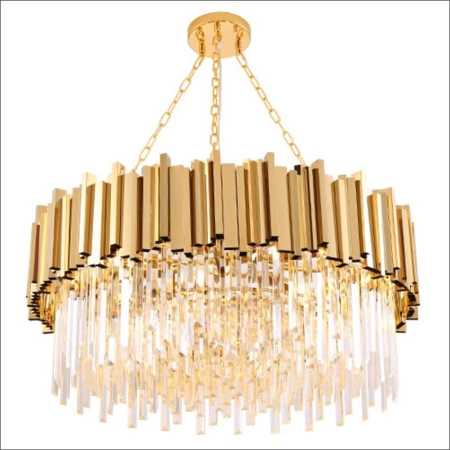 Chandelier - Round Silver Led Crystal Chandelier - hausgem