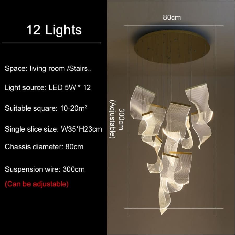 Chandelier - Selene - Floating Chandelier - hausgem