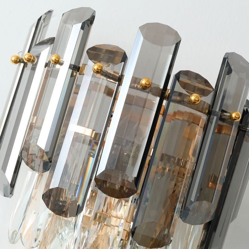 Wall Light - Smokey Crystal Wall Sconce - hausgem