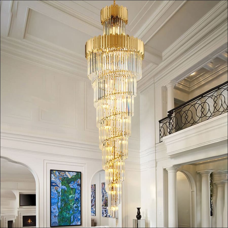 Stair Long Chandelier For Living Room Villa Staircase