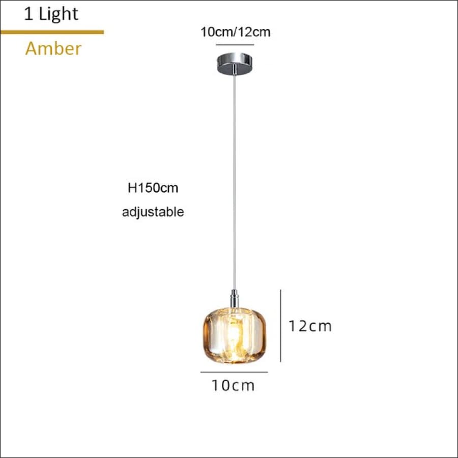 Tesla’s Orbs Chandelier - 1 light amber / Black / Cool Light
