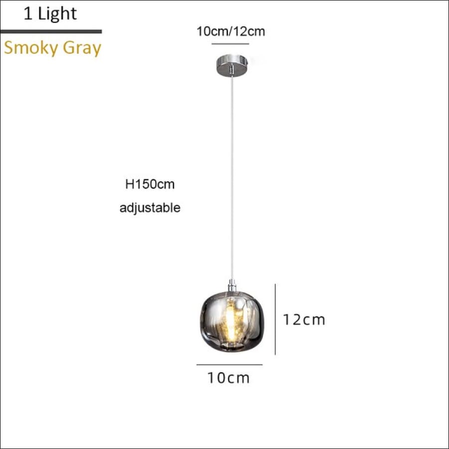Tesla’s Orbs Chandelier - 1 light smoke grey / Black / Cool