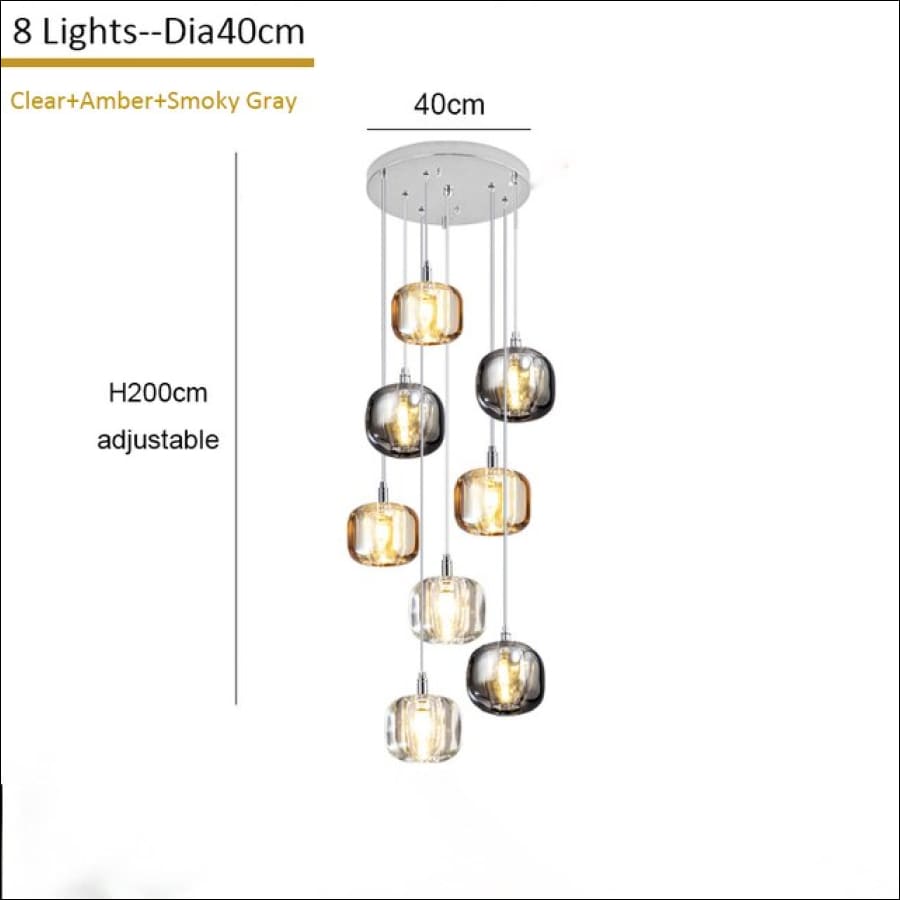 Tesla’s Orbs Chandelier - Dia40cm 8lights / Black / Cool