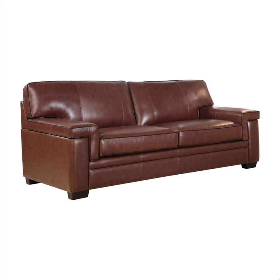 The Classic Traditional Brown Leather Wingback Sofa -