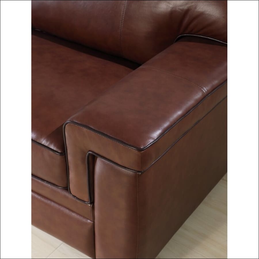 The Classic Traditional Brown Leather Wingback Sofa -