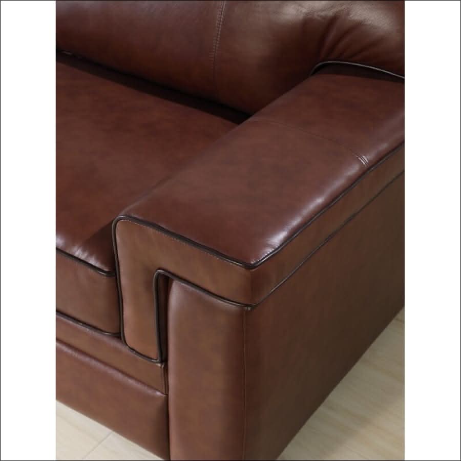 sofa - The Classic Traditional Brown Leather Wingback Sofa - hausgem