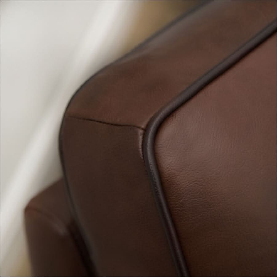 sofa - The Classic Traditional Brown Leather Wingback Sofa - hausgem