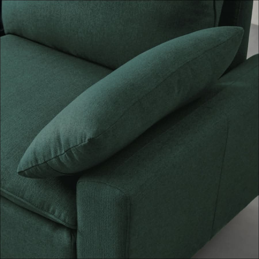 sofa - The Luxe Forest Green L Shaped Sofa Couch - hausgem