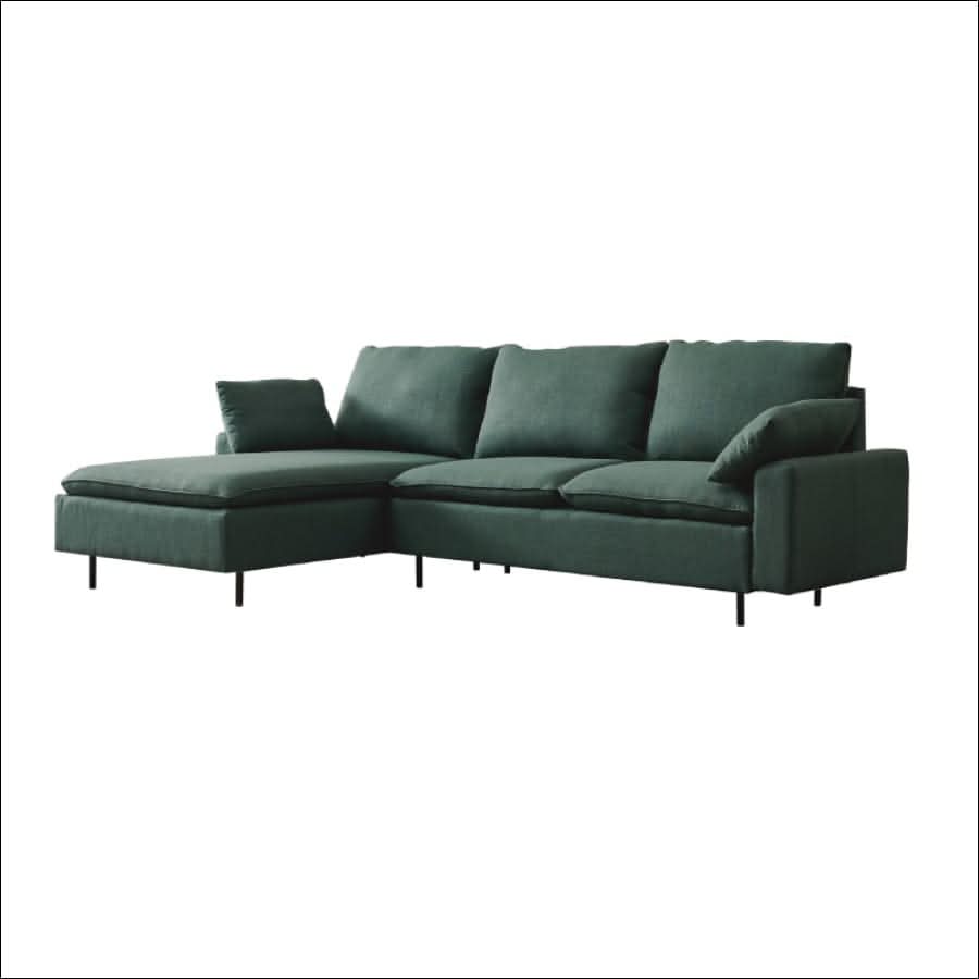 sofa - The Luxe Forest Green L Shaped Sofa Couch - hausgem