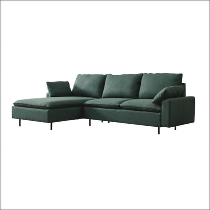 sofa - The Luxe Forest Green L Shaped Sofa Couch - hausgem
