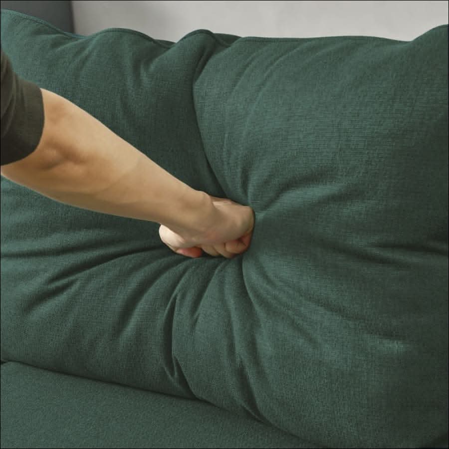 sofa - The Luxe Forest Green L Shaped Sofa Couch - hausgem