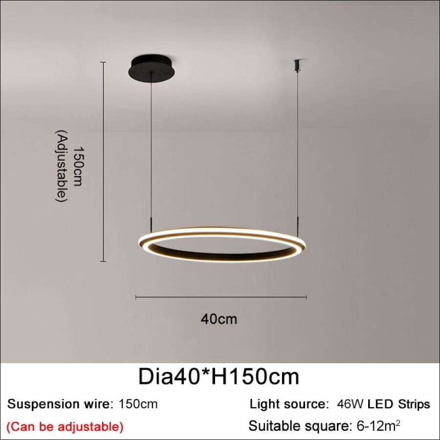 Triple Ring Chandelier - Dia40 / NON Dimm Cool light -