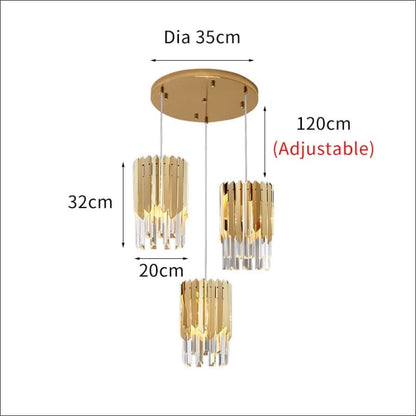 Chandelier - Triple Soilders Plated Chandelier - hausgem