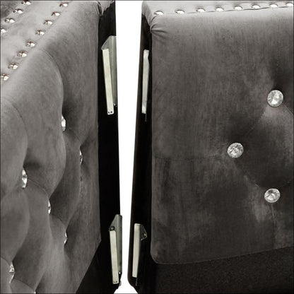 sofa - Two Piece Modern Velvet Living Room Set with Sofa and Loveseat - hausgem