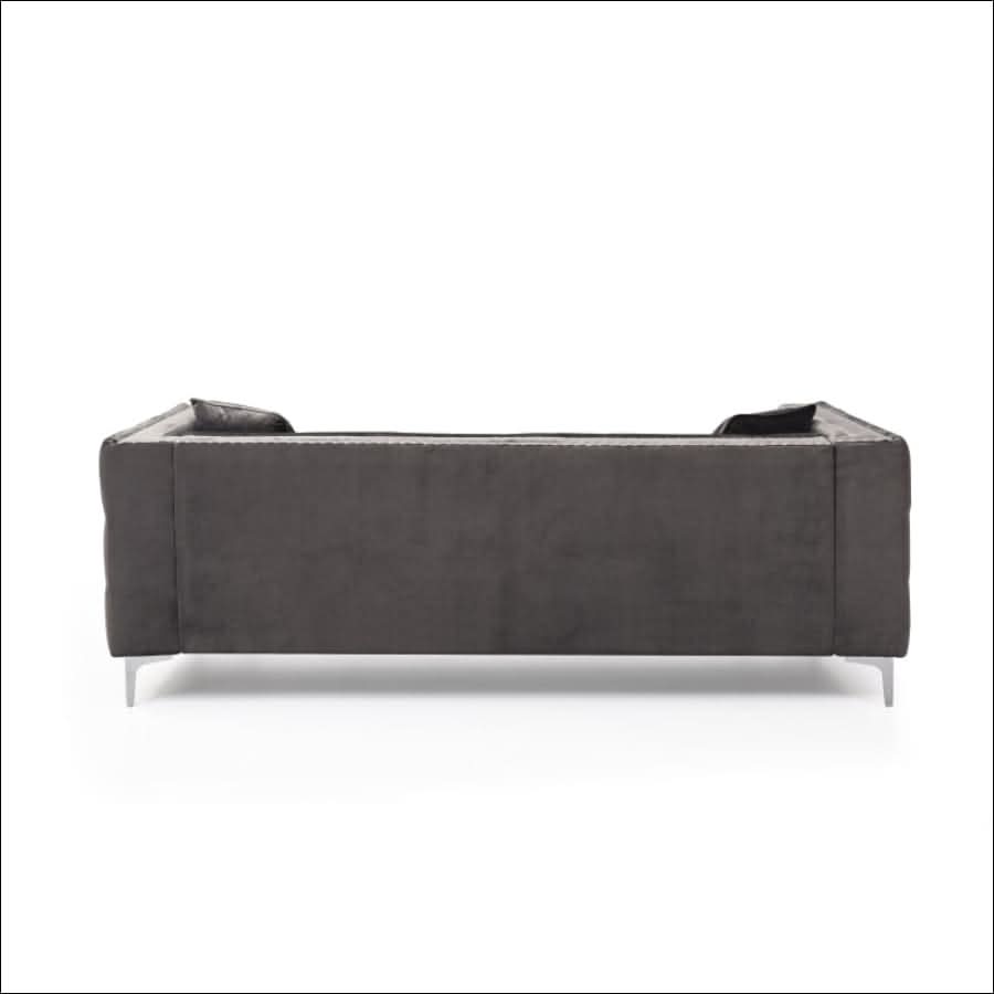 sofa - Two Piece Modern Velvet Living Room Set with Sofa and Loveseat - hausgem