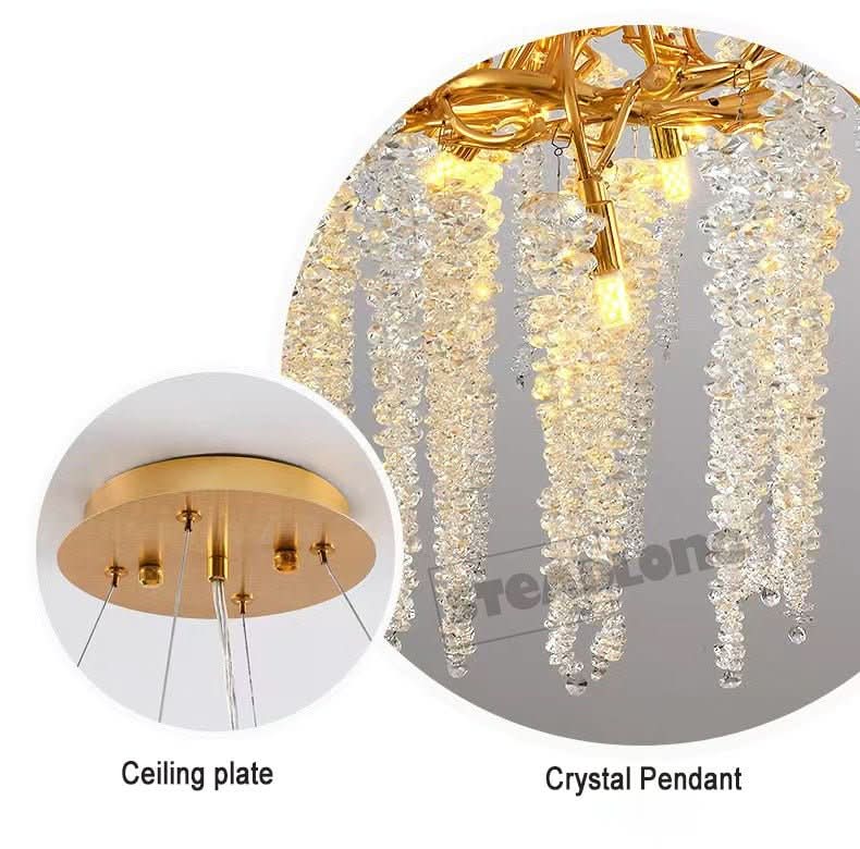 Chandelier - Willow Crystal LED Chandelier - hausgem