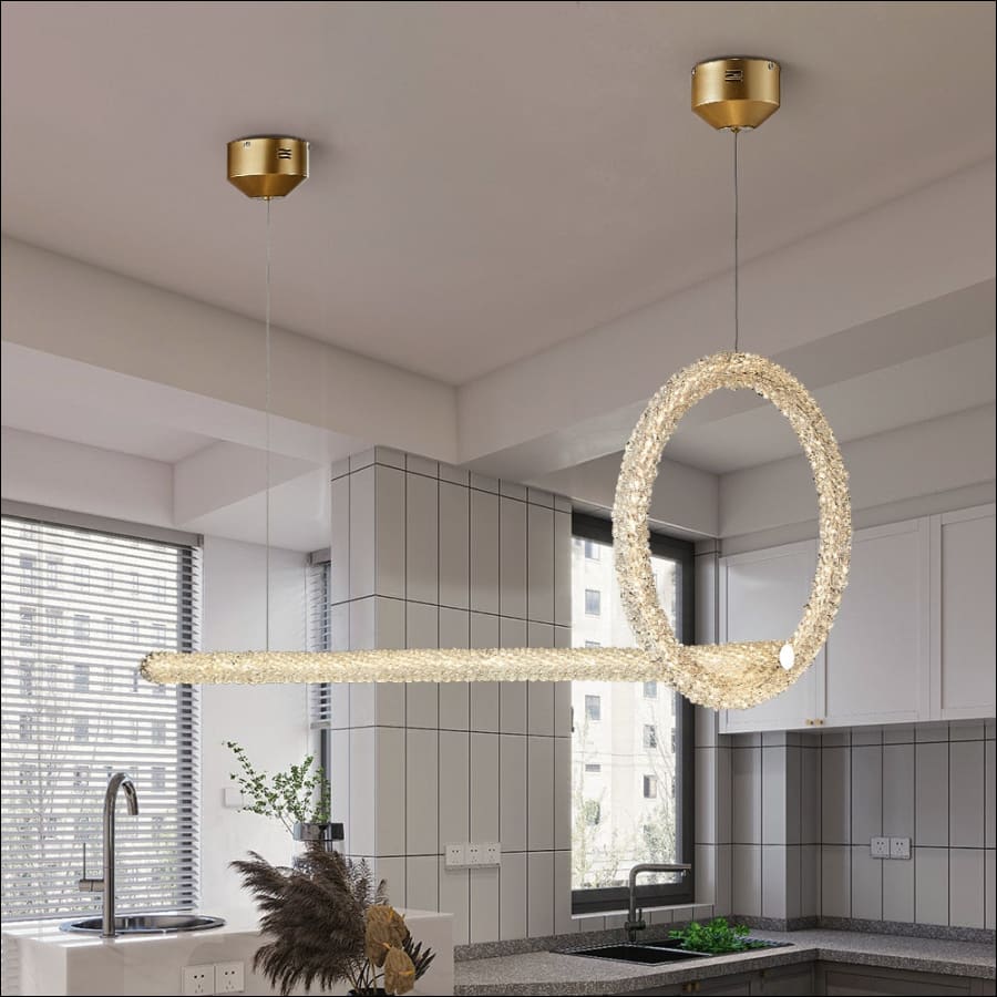 YOOGEE Creative Crystal Chandelier Restaurant Round Kitchen