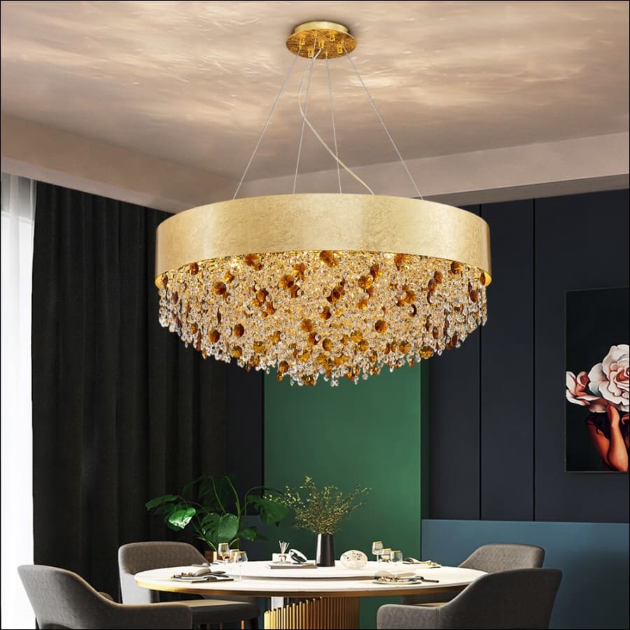 YOOGEE New living room chandelie rmodern design gold hanging