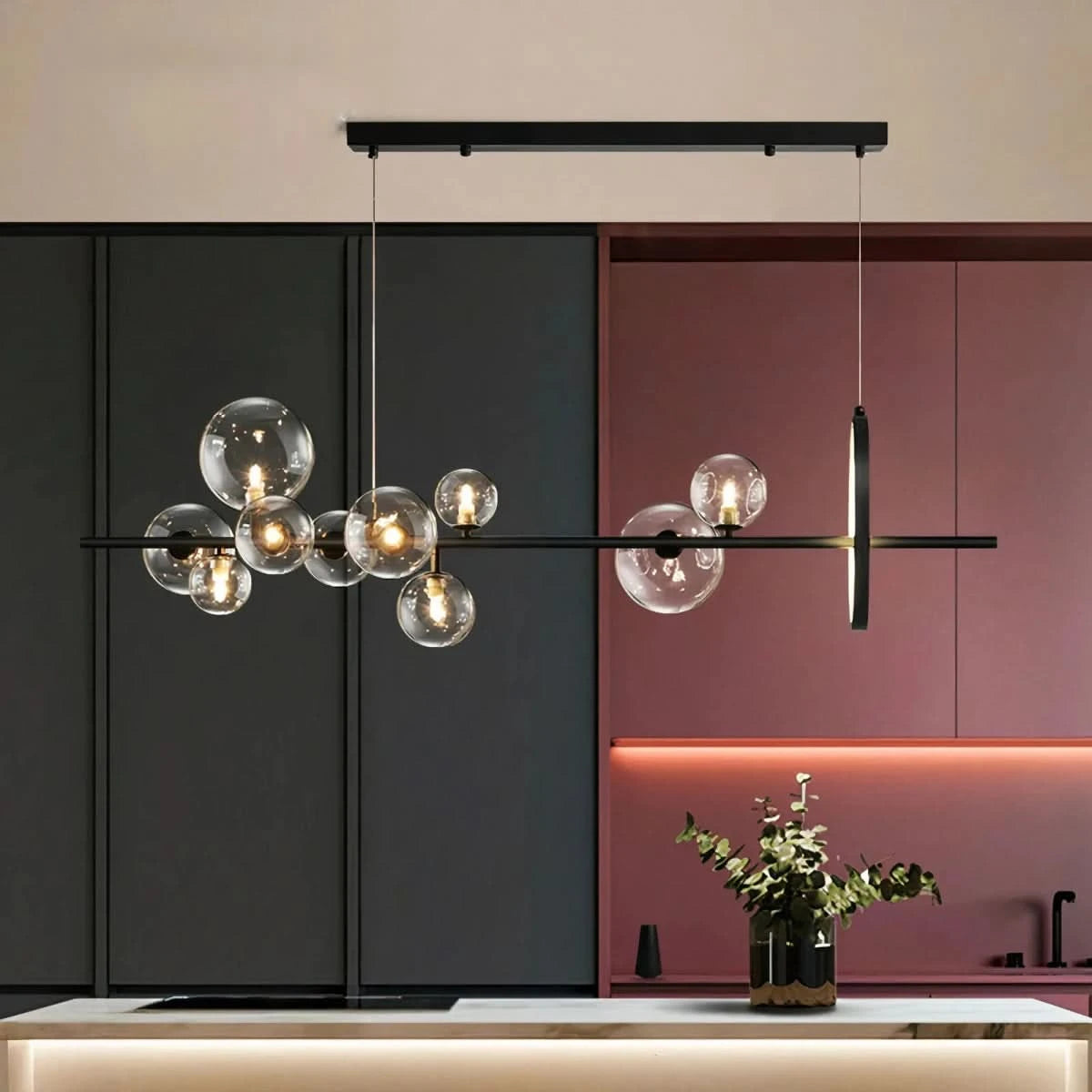 Chandelier - Zia - Modern Glass Bubble Chandelier - hausgem